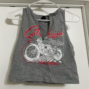 Grey Cropped California Tank
